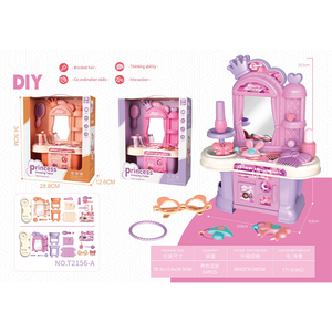 Enfants maquillage beauté bricolage <span class=keywords><strong>Dressing</strong></span> avec miroir fille jouets maquillage commode Table maquillage jouets - Product Image 3