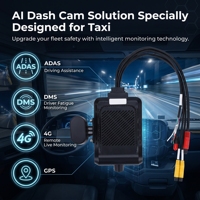 Cámara de salpicadero para flotas con IA de 4 canales, sistema MDVR 1080P ADAS DMS con 4G GPS WiFi para coches/taxis/camiones/autobuses