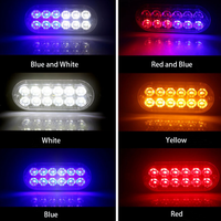 Kit universel de feux stroboscopiques d'urgence LED rouge et bleu ultra-lumineux, étanche IP66, à fixation murale, avec signalisation de danger réfléchissante