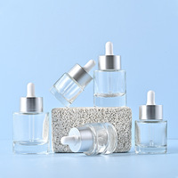 Flacon compte-gouttes en verre cylindrique à épaule plate, vide, pour sérum capillaire et visage, ou huile essentielle, personnalisé, 30ml, 40ml, 50ml, Or Rose
