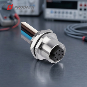Cable de montaje frontal hembra M12 de 8 pines impermeable recto aislado de PVC para aplicaciones de automóviles - Product Image 1