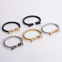 Bracelet torsadé en acier inoxydable pour homme ORDRM Dragon Men Bangle Jewellery