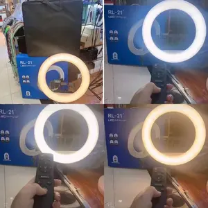 RL-18 RL-21 RL-14 Inch 18 polegadas 21 polegadas fotografia círculo anel luz de preenchimento controle remoto LED selfie anel luz com tripé
