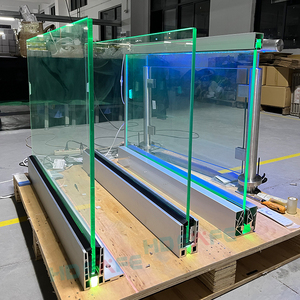 Sàn U nhôm hàng rào kênh kính lan can cho ban công hiên cầu thang mái sân thượng lan can kính cường lực Bảng điều khiển kính lan can - Product Image 2