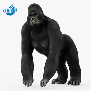 Escultura de Chimpancé Simulada Hecha a Mano, Ecológica, de Fibra de Vidrio, para Navidad, Exteriores, Zoológicos, Áreas Escénicas, Parques, Animal Grande de Color Blanco - Product Image 4