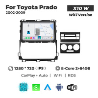 MEKEDE X10 X20 X30 X40 UIS7865 8+128G QLED AKM DSP CarPlay sans fil Android Auto pour Toyota Prado 2002-2009