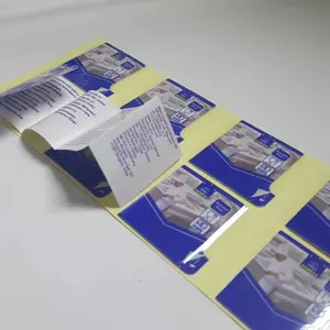 Imballaggio a più strati adesivo adesivi peel off rotolo pieghevole libretto di stampa di etichette per la medicina bottiglia