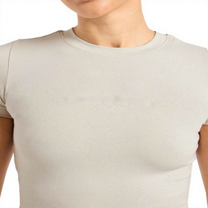 Trending Custom Women Crop Top Regular Fit Contrast Trim Cotton Baby Tee OEM ODM Wholesale High Customized - Product Image 5