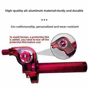 CNC Aluminum Quick-Turn <b>Throttle</b> Assembly for Dirt Bike Motocross Universal 7/8" 22mm Fast-Twist Grip with Visible Clear Cover - Product Image 3