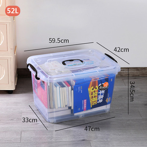 <strong>clear</strong> plastic large handle storage container for <strong>home</strong> use - Product Image 1