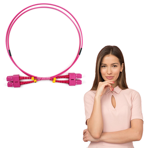 Fabriek Geleverd Sc/UPC-SC/Upc Sm 50/125 Multimode Duplex Om4 Glasvezel <span class=keywords><strong>Patch</strong></span> Snoeren Optische Kabel Type - Product Image 1