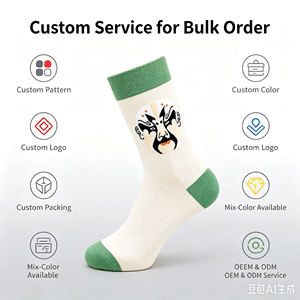 Wholesale China Traditional Art Graphic Cotton Socks Custom Pattern Logo Peking <strong>Opera</strong> Mask Crew Socks Bulk - Product Image 6