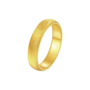 Vente en gros Bague minimaliste en or massif 18 carats en or jaune Bijoux de luxe pour femmes