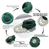 Broche Rose Polyvalente en Fausse Laine et Perles de Haute Qualité, Style Rétro Camélia, Idéale pour Robes et Costumes – Meilleure Vente