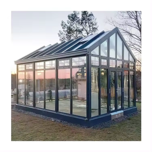مجموعات هيكل Sunroom مخصصة مرنة ، سقف قوس من سبائك الألومنيوم المُقوّى والمزجج المزدوج للحديقة - Product Image 1