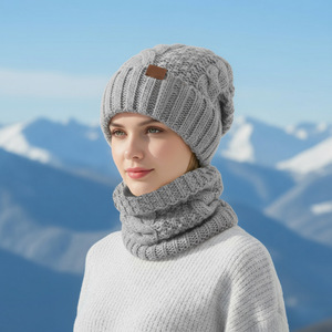 <span class=keywords><strong>Ensemble</strong></span> 3 pièces pour hommes et femmes <span class=keywords><strong>bonnet</strong></span> d'hiver en tricot acrylique avec <span class=keywords><strong>écharpe</strong></span> et gants <span class=keywords><strong>ensemble</strong></span> avec étiquette en cuir vente en gros - Product Image 5
