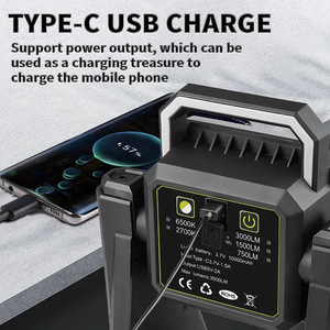 <b>LED</b> <b>Work</b> <b>Light</b> 10000mAh Rechargeable Portable Camping <b>Light</b> With Power Bank Outdoor Lighting - Product Image 4
