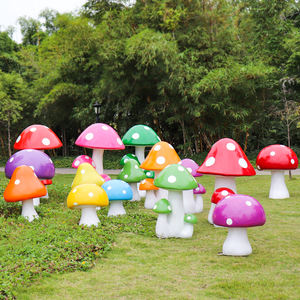 A grandezza naturale realistico <span class=keywords><strong>fungo</strong></span> rosso statue grande giardino <span class=keywords><strong>esterno</strong></span> decorazione in fibra di vetro colorato resina artigianato <span class=keywords><strong>fungo</strong></span> decorativo - Product Image 5