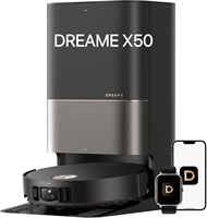 Robot Vacuum Mop Dreame X50 Ultra LDS dengan Stasiun Pengosongan Otomatis, Pembersihan Diri, Pel Air Panas, Pengangkat Pel Putar, Pembersih Rumah Pintar