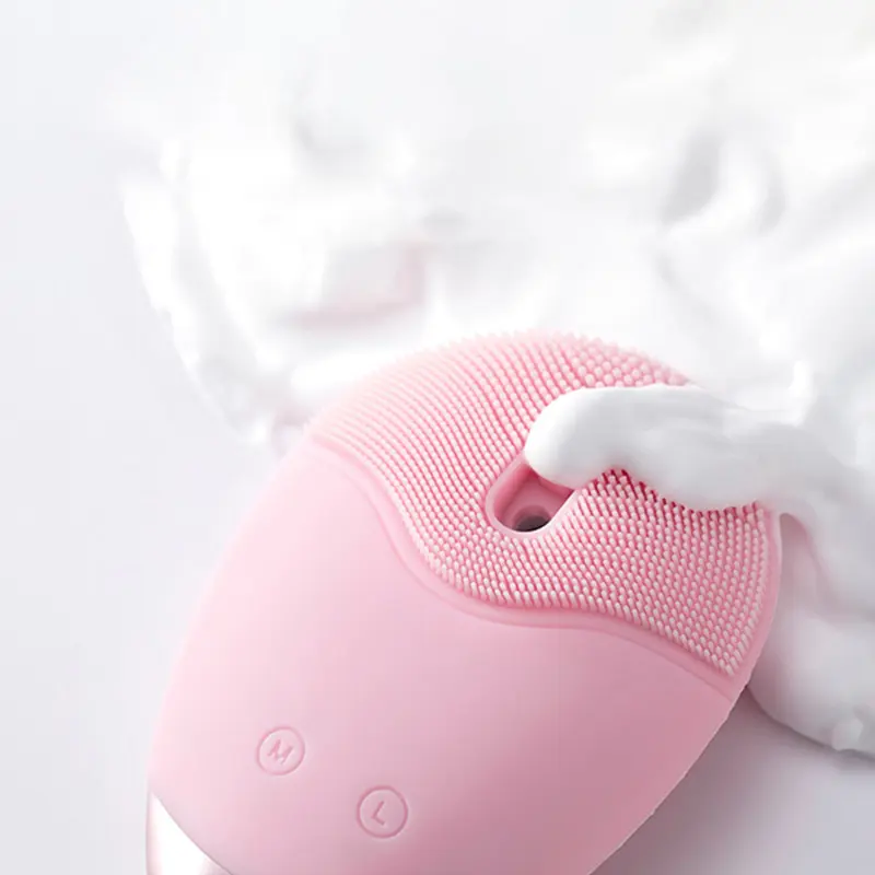 Yeni tasarım otomatik köpük yüz temizleme masajı su geçirmez silikon yüz temizleme fırçası güzellik