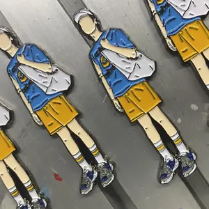 공장 맞춤형 금속 공예 도매 애니메이션 로고 반짝이 핀 배지 금속 옷깃 소프트 하드 에나멜 핀