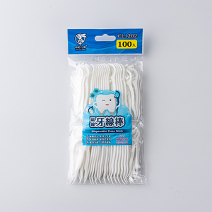 Lot de 100 cure-dents jetables blancs, bâtonnets de soie dentaire portables pour l'hygiène buccale quotidienne - Product Image 1