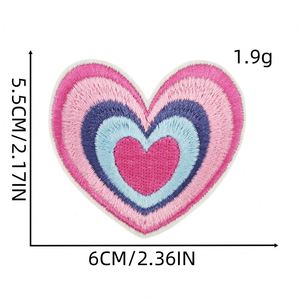 Patchs brodés personnalisés pour vêtements, chapeaux, sacs, robes, DIY, motifs boule disco, œil, lèvre, cœur, fille, à thermocoller - Product Image 4