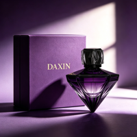 Flacon de parfum vert transparent personnalisé, haute qualité, luxe, 70 ml, flacon de parfum en verre transparent avec bouchon noir en plastique