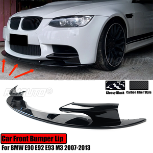 สำหรับ BMW E90 E92 E93 M3 ปี 2007-2013 ชุดแต่งกันชนหน้า สปอยเลอร์ ดิฟฟิวเซอร์ คาร์บอนไฟเบอร์ ลุคเงาสีดำ - Product Image 1