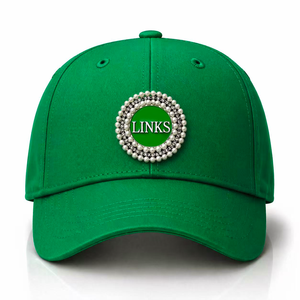 Nouvelle sortie : Casquette de baseball 1946 inspirée de The Links Incorporated, ornée d'un charme en perles scintillantes, ton vert - Product Image 5