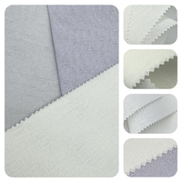 Tissu d'interlining en microfibre de polyester teint uni, imperméable et à séchage rapide, thermocollant, tissé, avec colle thermofusible, directement de l'usine, pour vêtements