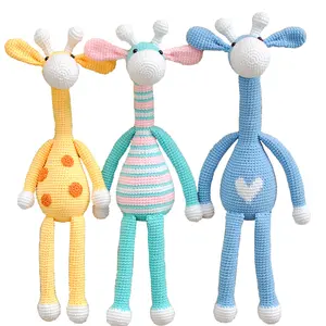 Giraffe baby toy crochet wool doll, giraffe toy can be customized