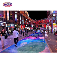 Jeu de saut d'équipement d'activité intérieur interactif direct d'usine avec projection au sol pour le divertissement et la publicité