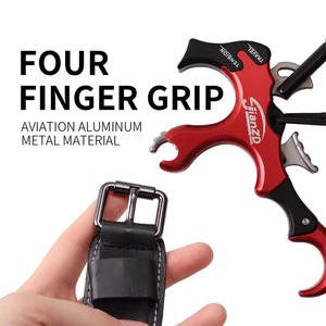 Composto Bow Aid Releaser 3/4 Dedos Hand Held Grip <span class=keywords><strong>Thumb</strong></span> Release Aids para Tiro com Arco e Seta - Product Image 4
