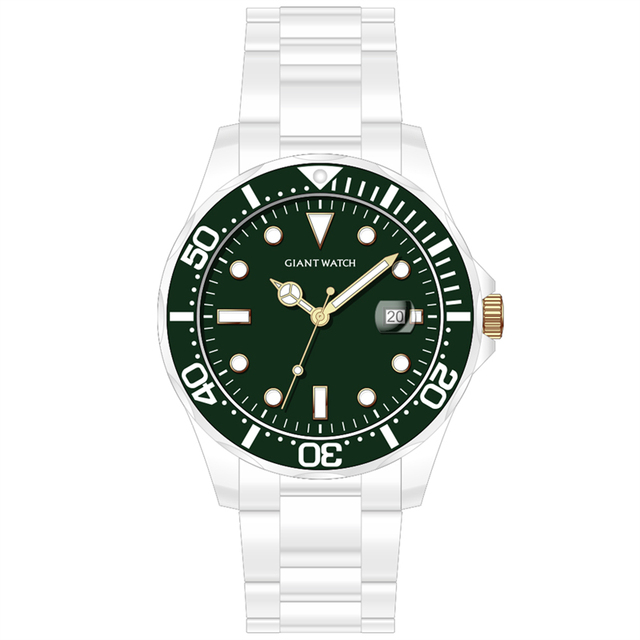 Giant Custom Ceramic Mechanical Watches for Men Water Resistant Diver 41mm Dial 22mm Band Width OEM Logo Fashionable Charm Style