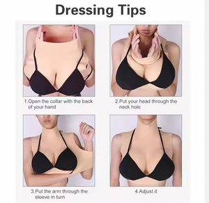 EE. UU. Almacén Pecho Silicona Pechos falsos Forma de lágrima Juguetes sexuales de silicona Pecho grande para hombre - Product Image 4