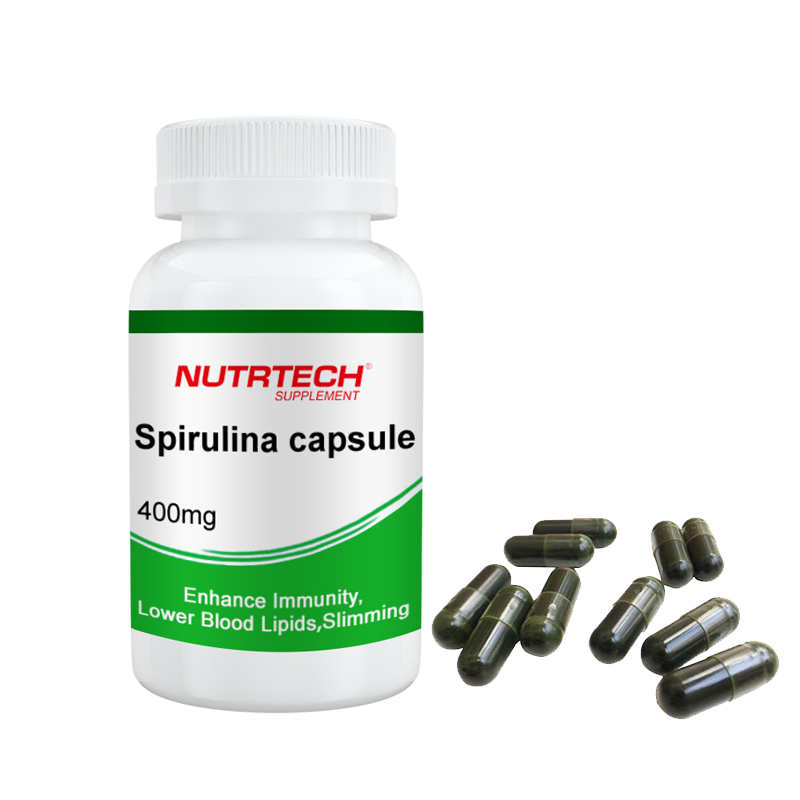 GMP сертифицирована для повышения иммунитета Органическая Спирулина хлорелла вулгариса капсула