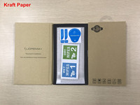 Boîte d'emballage en papier kraft de différentes tailles pour téléphones portables iPads Tablettes Protecteur d'écran en verre trempé