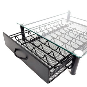 Soporte para cajón Nespresso <span class=keywords><strong>Vertuo</strong></span> y <span class=keywords><strong>Dolce</strong></span> <span class=keywords><strong>Gusto</strong></span>, cristal templado, tapa para Cápsula de café, Compatible con 40 - Product Image 2