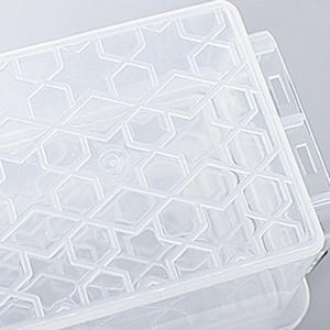 Scatola di Plastica Trasparente a 3 Strati con Coperchio, Contenitore Portatile Impilabile per Ufficio e <span class=keywords><strong>Casa</strong></span> - Product Image 4