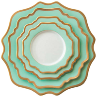De tournesol en gros porcelaine rose or plaques de chargeur de mariage