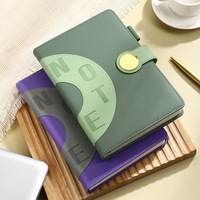 Agenda diaria de piel sintética con cierre magnético, cuaderno anual con relieve para tomar notas diarias en la oficina