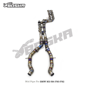 Tubo de Escape OEM Boska de Titanio de 70 mm/2.75 Pulgadas para BMW M3/M4 F80/F82 3.0T 2014-2019, Tubo Central Ligero de Igual Longitud - Product Image 5