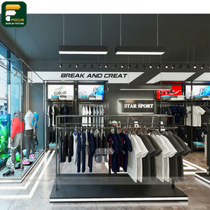 Étagère de présentation de vêtements élégante, comptoir de vêtements, vitrine de vêtements, armoire en verre, mobilier de magasin - Product Image 5