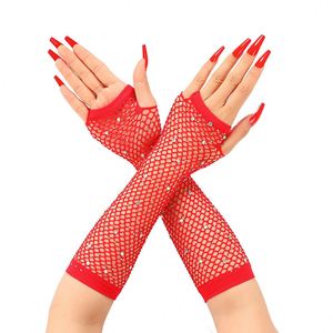 European American Style Split Finger Colorful Diamond Performance Touch <b>Screen</b> Compatible Hiking Gloves Hollow Hot Rolled - Product Image 3
