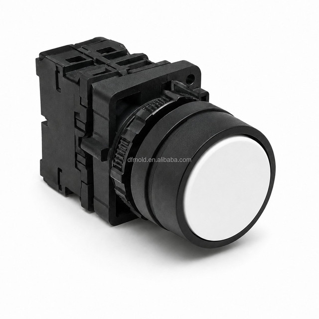 AR22F0C-01S 22mm Momentary Flush Push Button Switch 1NC Blue