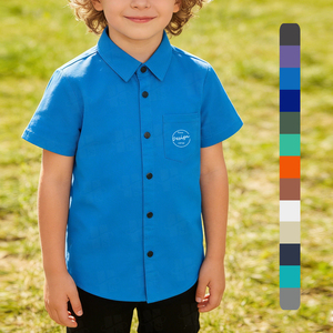 Polo en piqué 100 % coton à manches courtes et ourlet incurvé, broderie personnalisée du logo, pour garçons et filles, vente en gros - Product Image 1