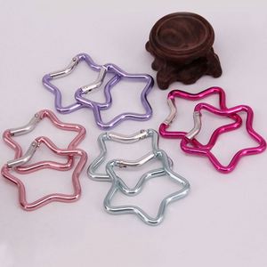 Custom Logo Aluminum Star Shaped Carabiner Keychain Lightweight Spring <b>Clip</b> for Promotional Activities - Product Image 4