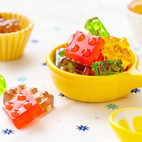 Bonbons gélifiés en forme de briques de construction 3D, fabrication directe d'usine, étiquette privée OEM, vente en gros en vrac, saveurs assorties, boîte pour détaillants