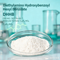 DHHB Uvinul Plus CAS 302776-68-7 yang Larut dalam Minyak, Tingkat Kemurnian Tinggi (99%), Penyerap UVA, Bahan Baku Kosmetik untuk Formula Perawatan Matahari